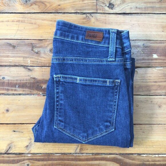 Paige jeans style Rory crop flare high rise skinny jeans raw hems high waisted - Picture 4 of 12